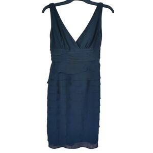 Women’s S.L. Fashions Sleeveless Layered Ruffle‎ Dress Black Size 6